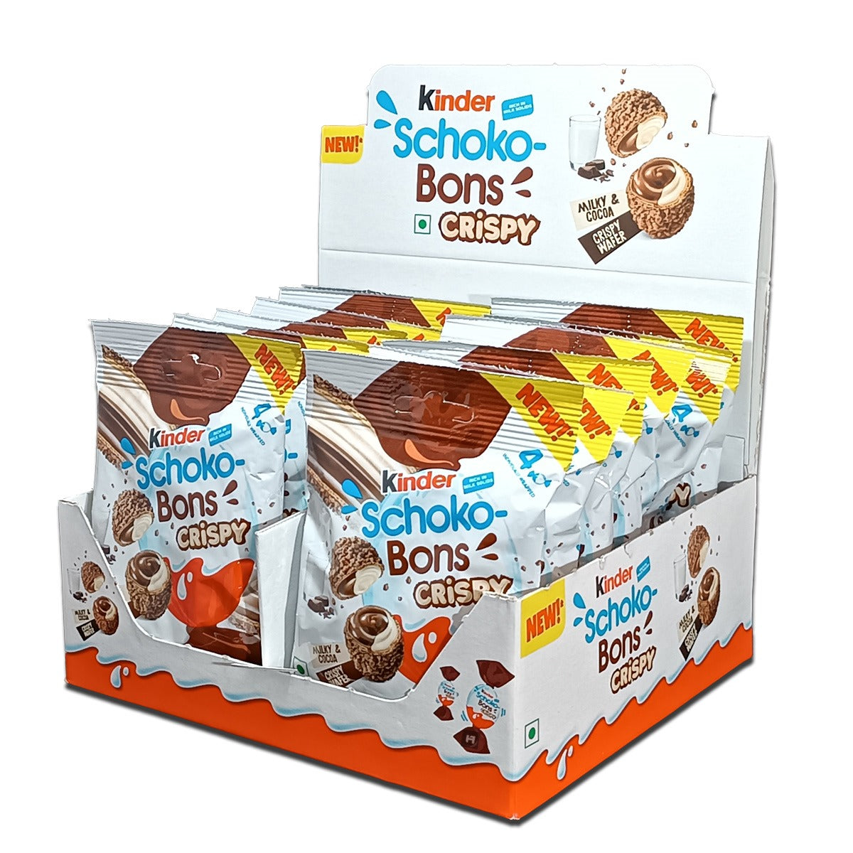 Kinder Schokobons Crispy + Creamy Display (12xCrispy,24xCreamy)